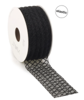 Dekoband "Jutex" - schwarz/elastisch Dekoband "Jutex" - schwarz/elastisch