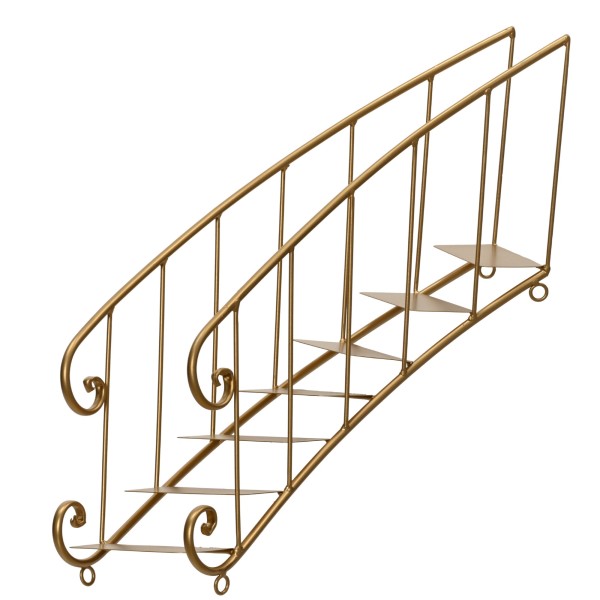 Deko Wendeltreppe aus Eisen - Gold - 39,5x44,2cm