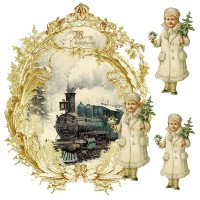 Porzellansticker "Weihnachten 2023" 6 Porzellansticker "Weihnachten 2023" 6