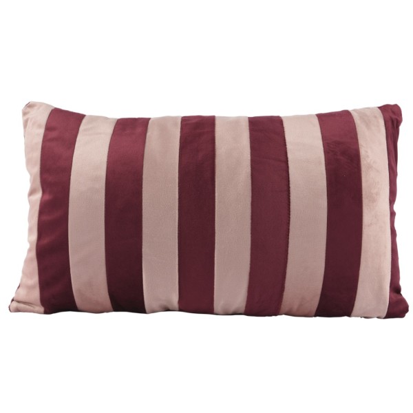 Kissen aus Polyester "Gestreift" in Pink - 50 x 30 cm K440309