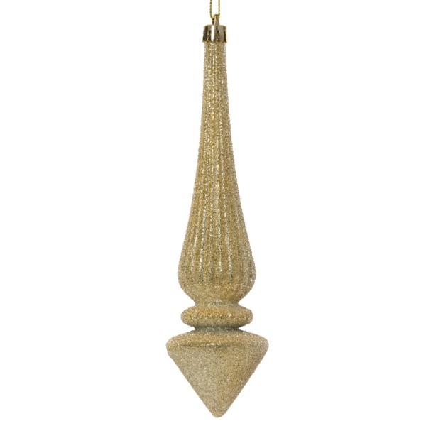 Eiszapfen lang aus Polystyren – Gold – 19,5 cm