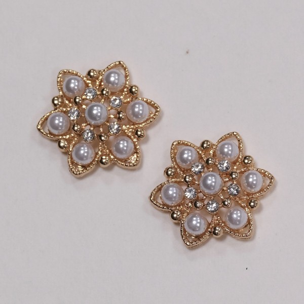 Strasselemente "Schneeflocke" 2er Set - 2,5 cm