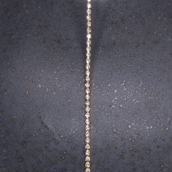 Strasskette "Classic" - Klar 2 Meter - 2,5mm Breit