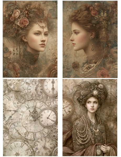 Reispapier Set "Boheme Herbst" 4 Stck