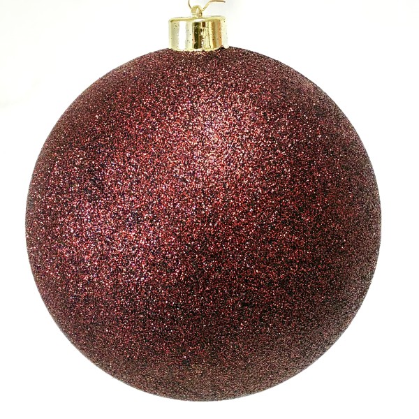 Weihnachtskugel 15 cm Glitter Rot