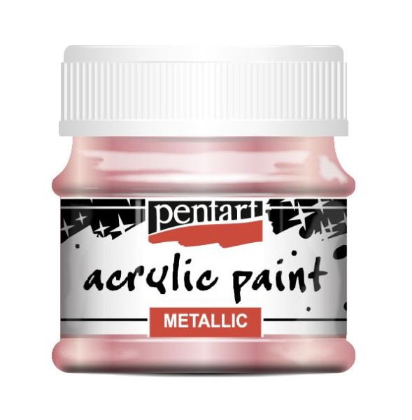 Acrylfarbe metallic - Rosé
