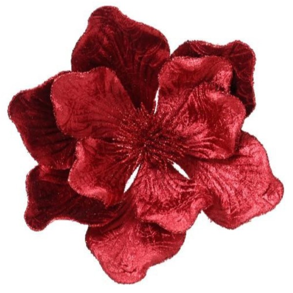 Deko Blume 26x16cm - Rot K629733-a