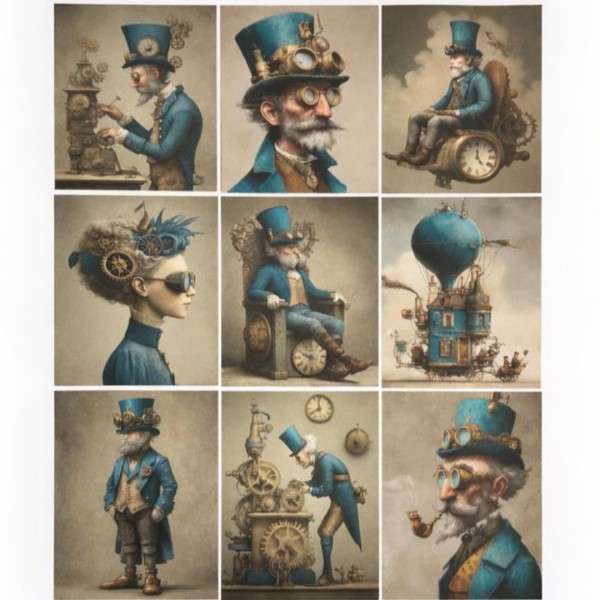 Natural Papier "Steampunk/Edison" NP040