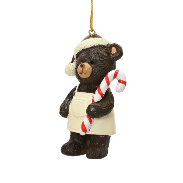 Weihnachtsanhänger "Bärchen" mit Zuckerstange - 8,7cm K703676-c