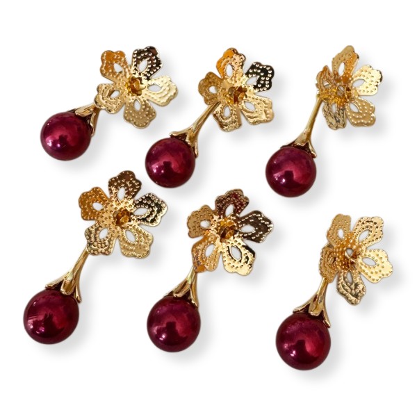 Weihnachts Anhänger "Perle" 6 Stk. - Gold