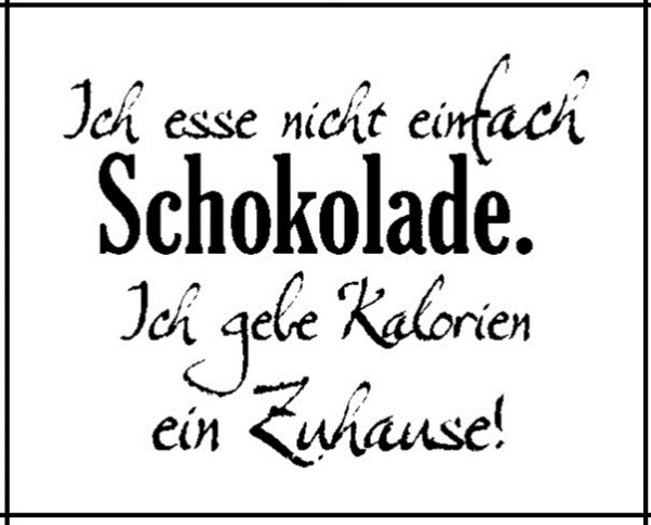 Stempel "Ich esse nicht einfach..."