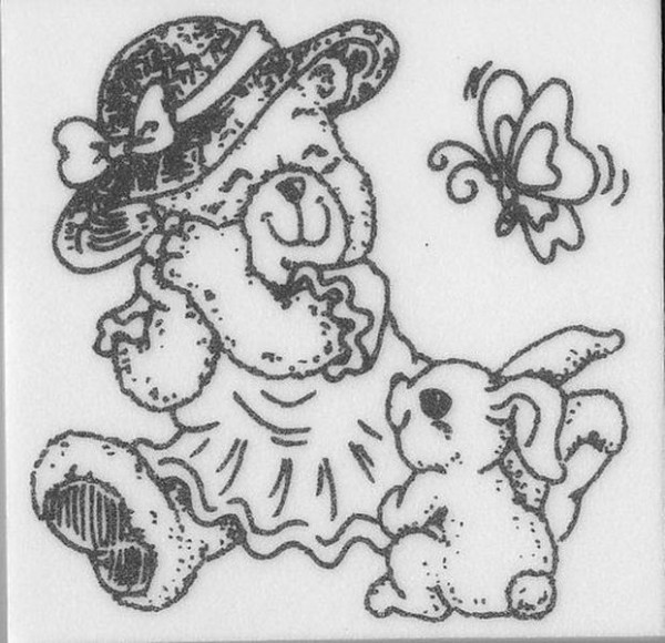 Stempel "Teddy mit Hase"