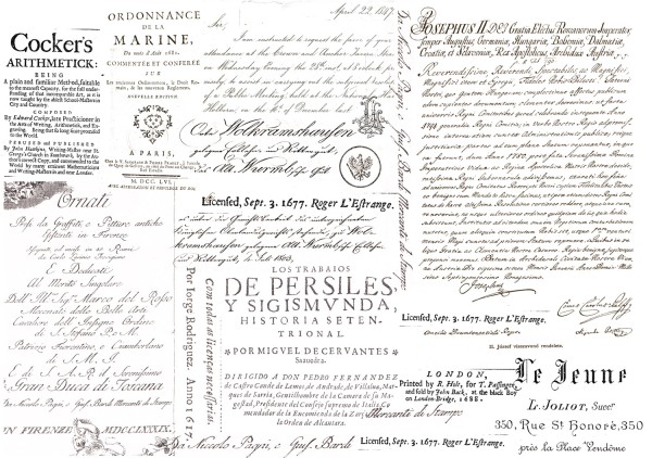 Reispapier "Schriften" Klein