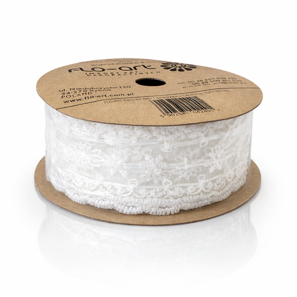 Dekoband "Spitze" Weiß - 4,5m FX310