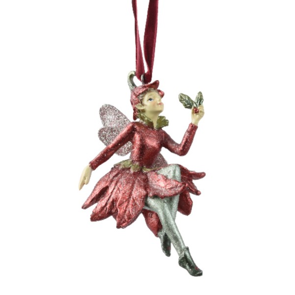 Fee mit Schmetterling aus Polyresin – 10 cm