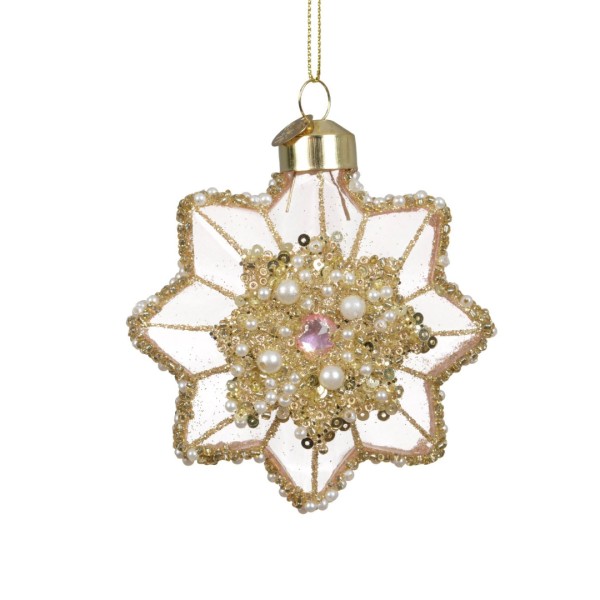 Deko Anhänger "Weihnachtsstern" - Gold - 8 cm K071652-a