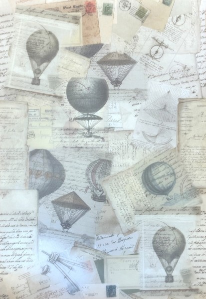 Decoupagepapier "Blaupausen"