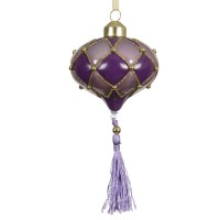 Weihnachtskugel "Ornament" (schmal) - Lila K071001-c Weihnachtskugel "Ornament" (schmal) - Lila K071001-c