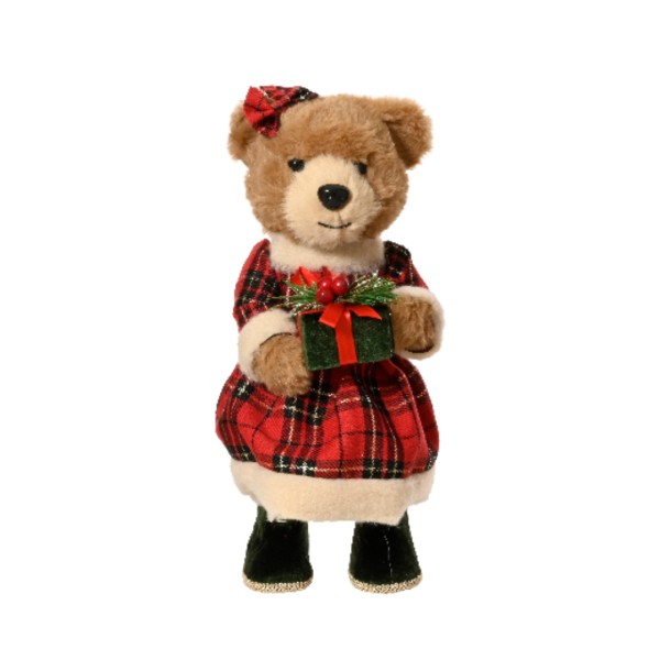 Teddybär „Belina“ mit roter Mütze – 35 cm