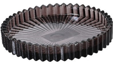Kerzenhalter aus Glas (10cm) - grau