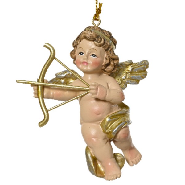 Engel mit Pfeil und Bogen – Gold – 8 cm