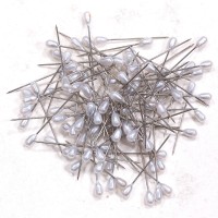 Stecknadeln (ca. 100 Stk.) Tropfen - Perlmutt Stecknadeln (ca. 100 Stk.) Tropfen - Perlmutt