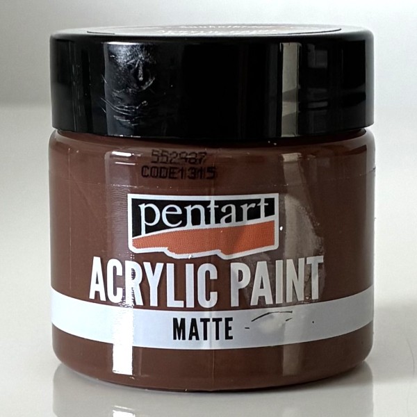 Acryl Farbe Matt 50ml - Dunkelbraun P1315