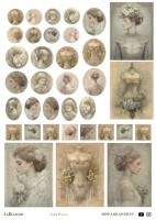 Natural Papier "Faded Flowers" Natural Papier "Faded Flowers"