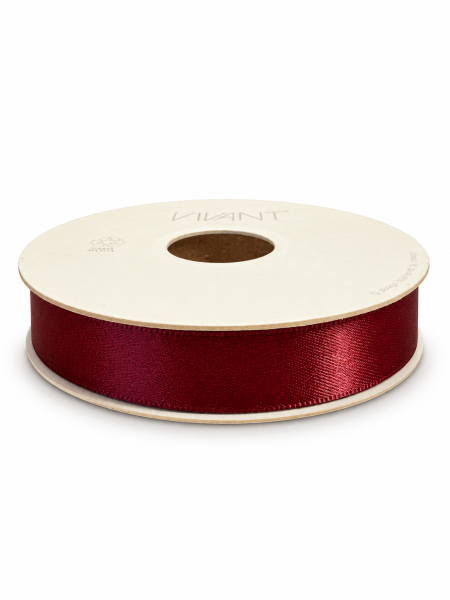 Dekoband "Double face satin" - Dunkel Bordeaux - 25m V3301.2516.28