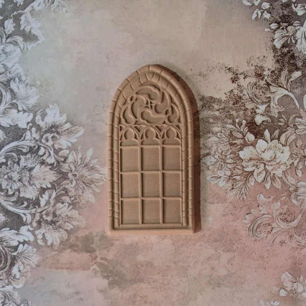 Dekorative Holztür mit Schnitzereien 11,7 x 5,5 cm D3604