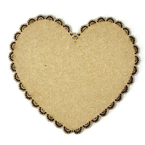 MDF Holzschild Gelasert Herz 15 cm