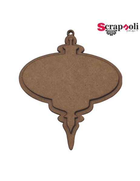 MDF Weihnachtskugel 2 Tlg. - 15 cm SENA008A
