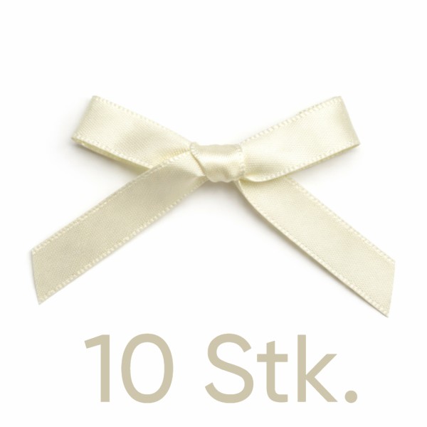 10er Set Deko-Schleifen - Champagner