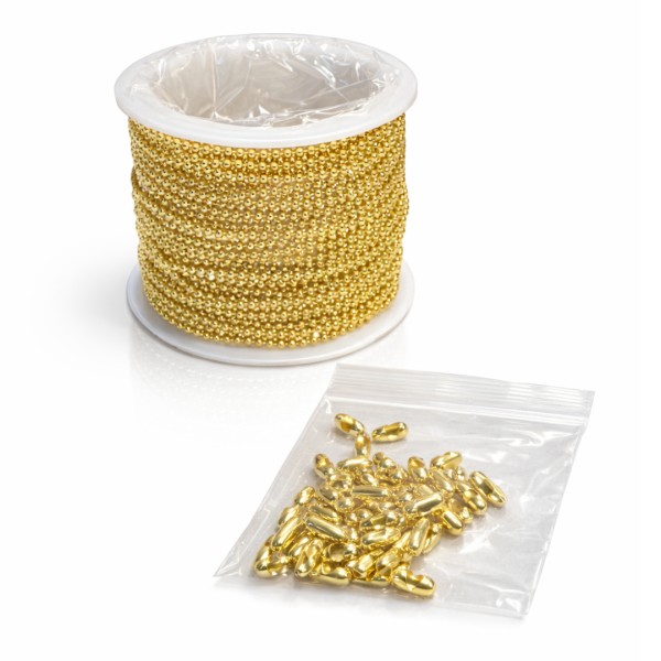 Kugelkette 6 Meter / 1,5 mm - Gold