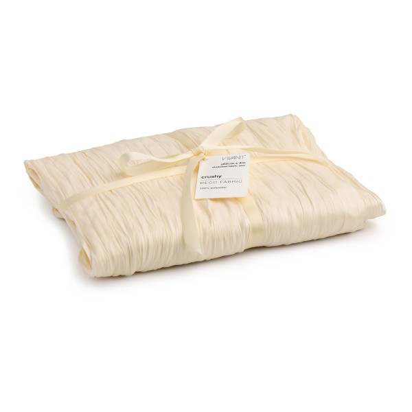 Dekostoff "Crushy" 65cm x 3m - Creme Weiß / V5646.0365.70