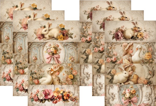 Schrumpfbanderolen für Hühnereier "Spring" 24 stck Banderolen 36