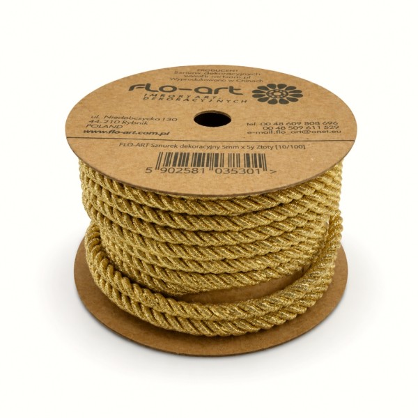 Kordelband "Schimmernd" 4,5m - Gold FX258