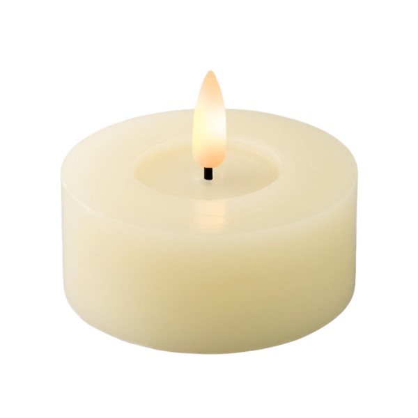 2er Set LED Teelichter - Creme