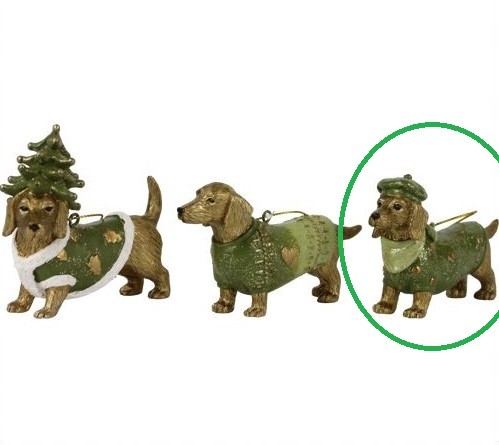 Hund mit Hut 8,5 cm H4167Hut