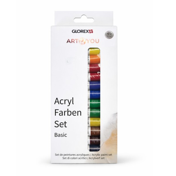 Acryl Farbenset "Basic" - 12 x 12ml