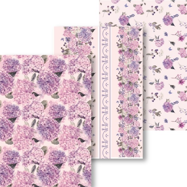 Decoupagepapier Set "Flowers" (6 Stk.)