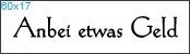 Stempel "Anbei etwas Geld"