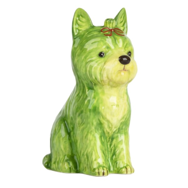 Hundefigur "Yorkshire Terrier" 12cm - Grün