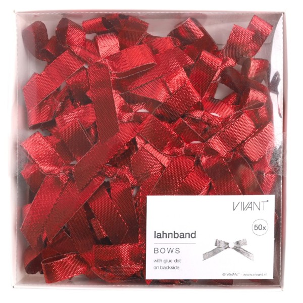 50er Set Dekoschlaufen 5x4cm - Rot V5729.0504.20