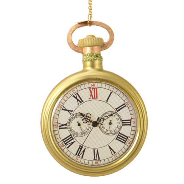 Deko Taschenuhr 11,6cm - Gold