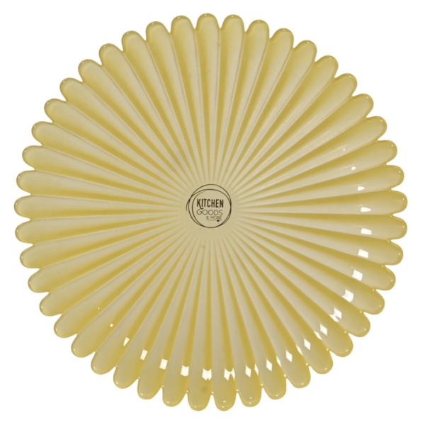 Deko Frühstücksteller Glas "Gelb" - 21 cm K873233-a