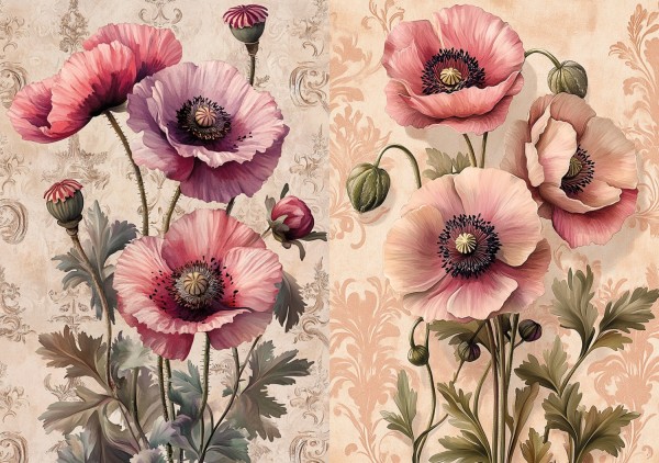 Reispapier "Poppies" 6
