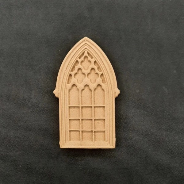 Dekorative Holztür mit Schnitzereien - 9,7 cm x 6 cm D3606