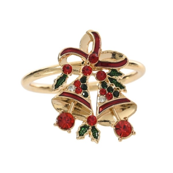 2 Serviettenringe f. Weihnachten - Glocken (4x4 cm) K709495-a