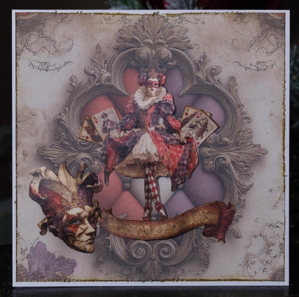 Papierset "Harlekin" - 12 Papiere, 12 Tags, 60 Gelaserte Elemente LBA-Set9